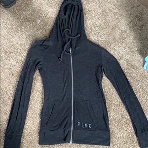Long sleeve lightweight zip up hoodie